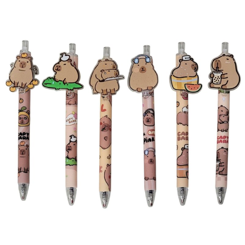 LAPIZ BOLIGRAFO AZUL, DISEÑO DE CAPIBARA,CAPYBARA 6 ESTILOS