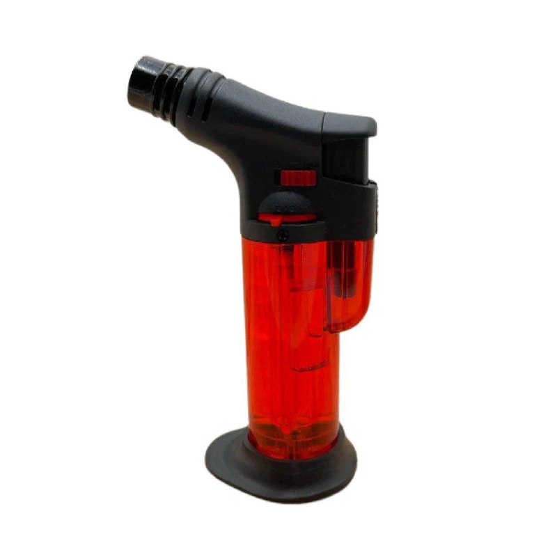 ENCENDEDOR SOPLETE TURBO DE GAS PORTATIL CON SOPORTE MODELO QL-001, 4 COLORES