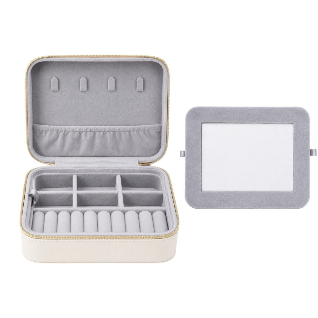 ORGANIZADOR DE JOYAS COMPACTO CON ESPEJO 14.4X28CM