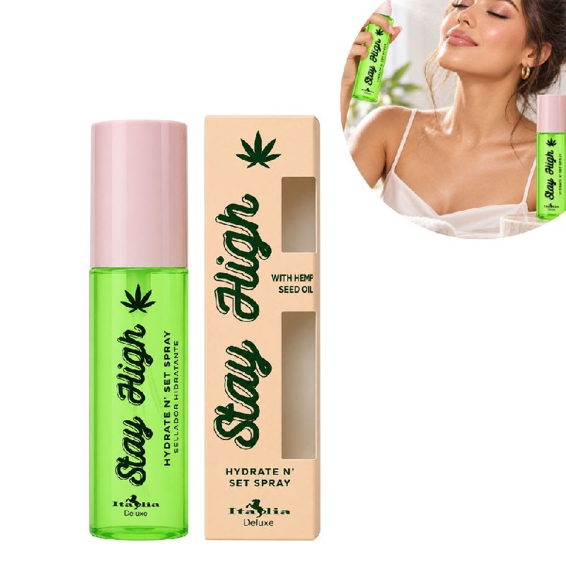 FIJADOR DE MAQUILLAJE EN SPRAY HIDRATANTE Y REFRESCANTE CON ACIDO HIALURONICO Y ALOE VERA ITALIA DELUXE 65ML
