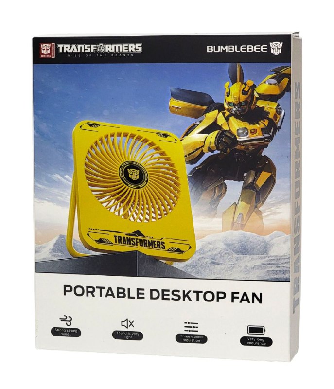 VENTILADOR DE ESCRITORIO PORTATIL CON TRES VELOCIDADES DE BUMBLEBEE TRANSFORMERS
