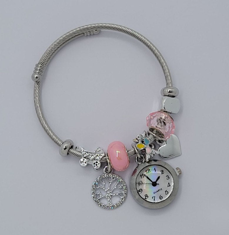 RELOJ ECONOMICO TIPO PANDORA PARA DAMA