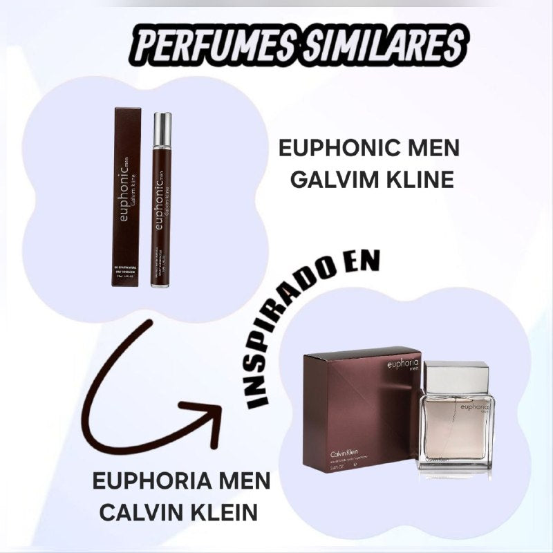 PERFUME EN TUBO PARA HOMBRE EUPHONIC MEN GALVIM KLINE FOR MEN 129 EDP 35ML (H) (AROMA SIMILAR CALVIN KLEIN EUPHORIA MEN)