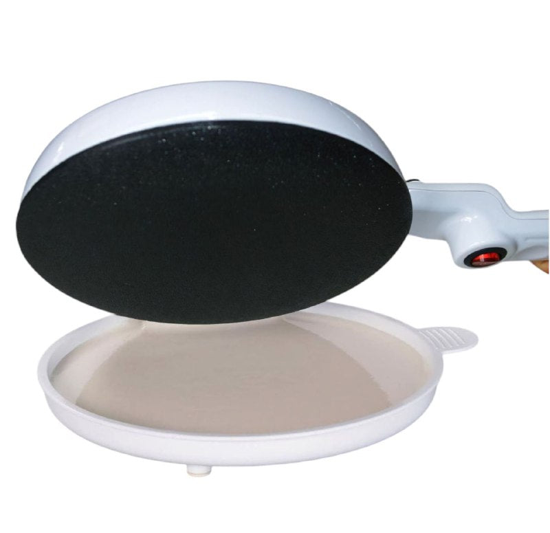 MAQUINA CREPERA ELECTRICA, SARTEN PARA HACER PANQUEQUES Y CREPAS, CONTROL INTELIGENTE, CONTROL AUTOMATICO DE TEMPERATURA, RECUBRIMIENTO ANTIADHERENTE RAF 20CM