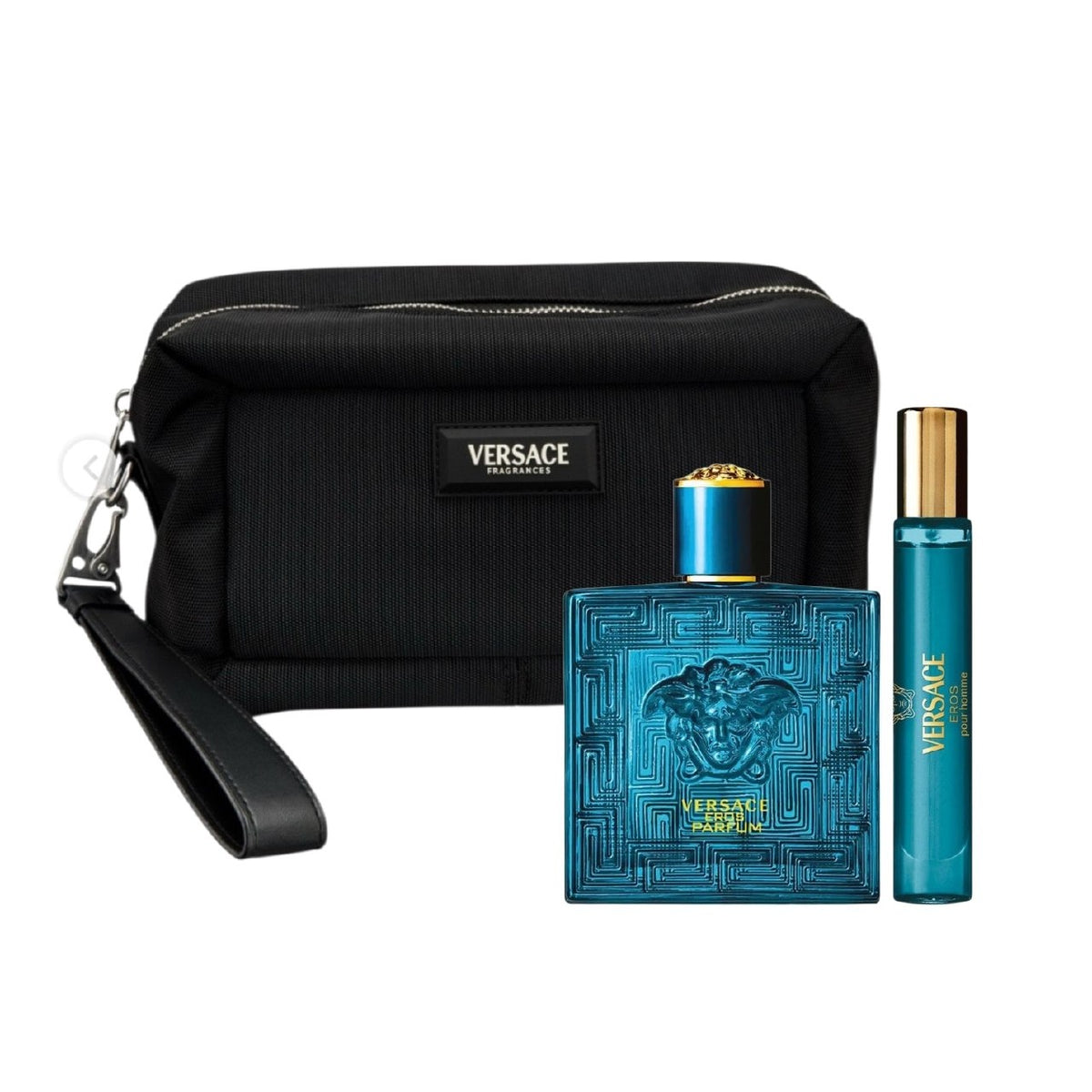 SET VERSACE EROS POUR HOMME EDP 100ML EDP 10ML BOLSO DE VIAJE (H)