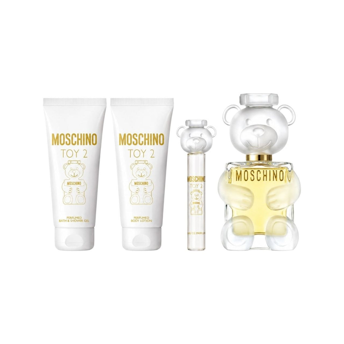 SET MOSCHINO TOY 2 EDP 100ML EDP 10ML CREMA CORPORAL 100ML GEL DE DUCHA 100ML (M)