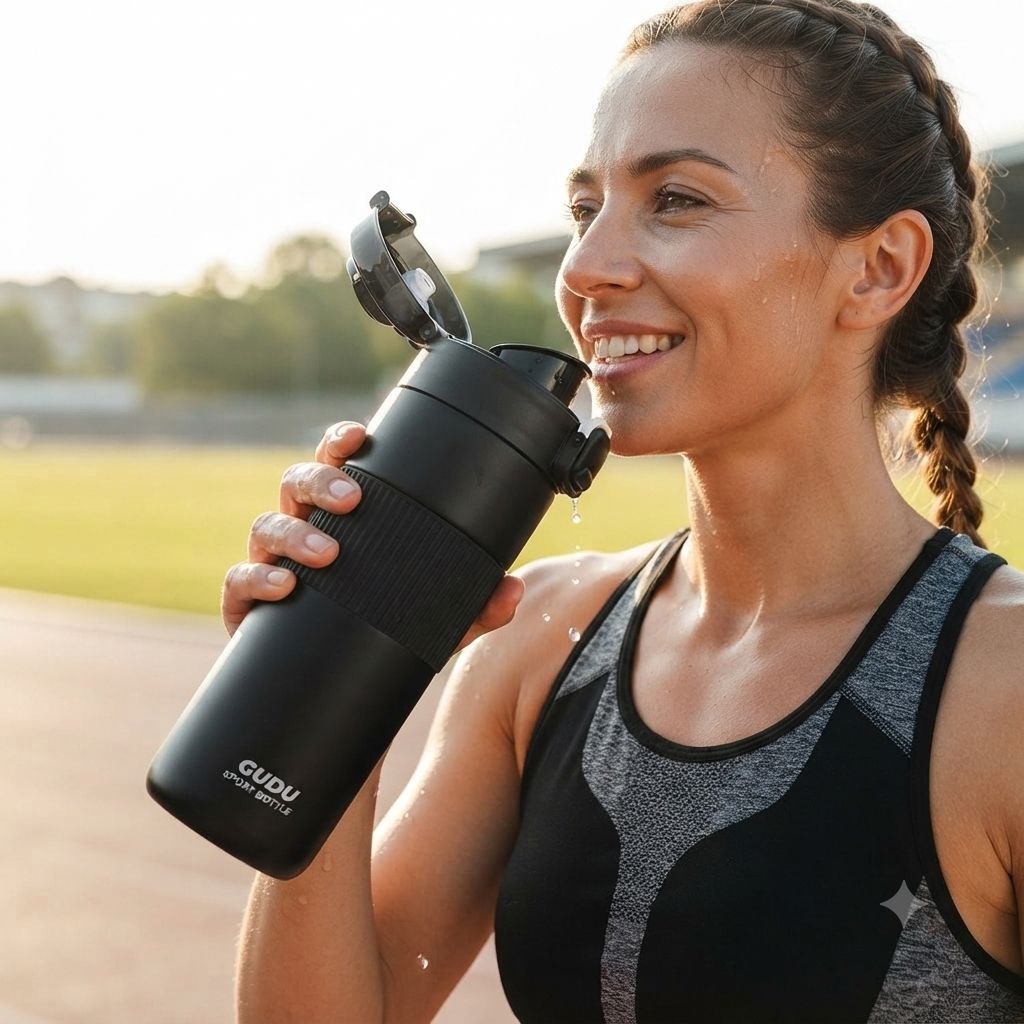 VASO ERGONÓMICO HERMÉTICO PARA LÍQUIDOS FRÍOS Y CALIENTES GUDU BOTE DEPORTIVO PREMIUM 700 ML / 3 COLORES