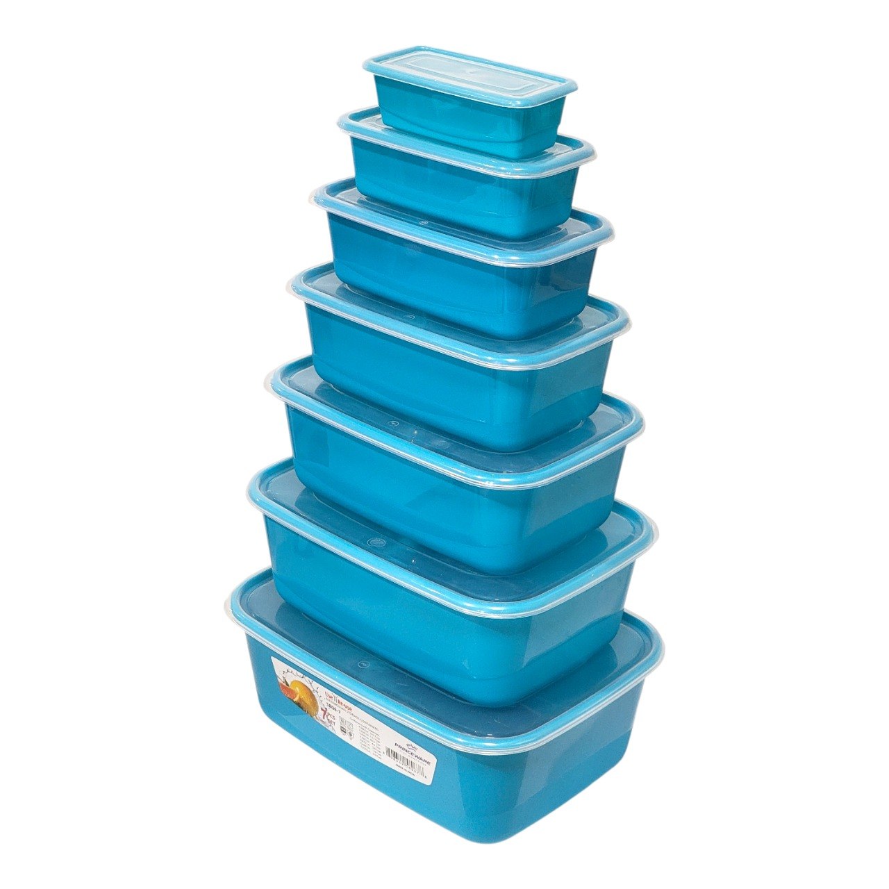 SET DE RECIPIENTES PANAS PARA ALIMENTOS HERMETICOS APILABLES 7PCS PRINCEWARE