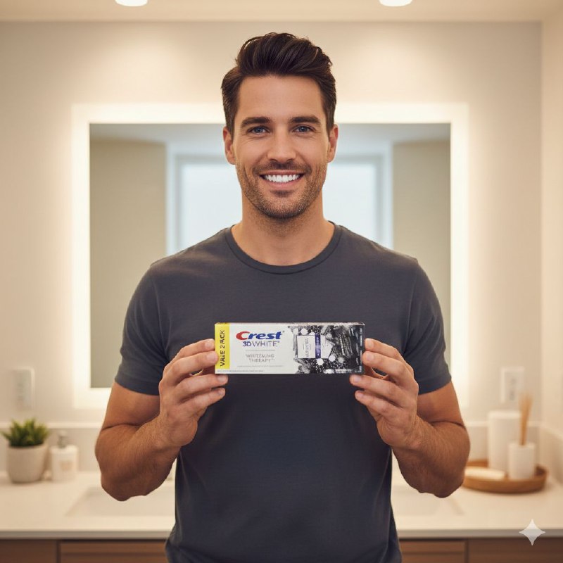 PASTA DE DIENTES TERAPIA BLANQUEADORA PROFUNDA CON FLUOR DE CARBON SABOR MENTA CREST 100MLX2UDD