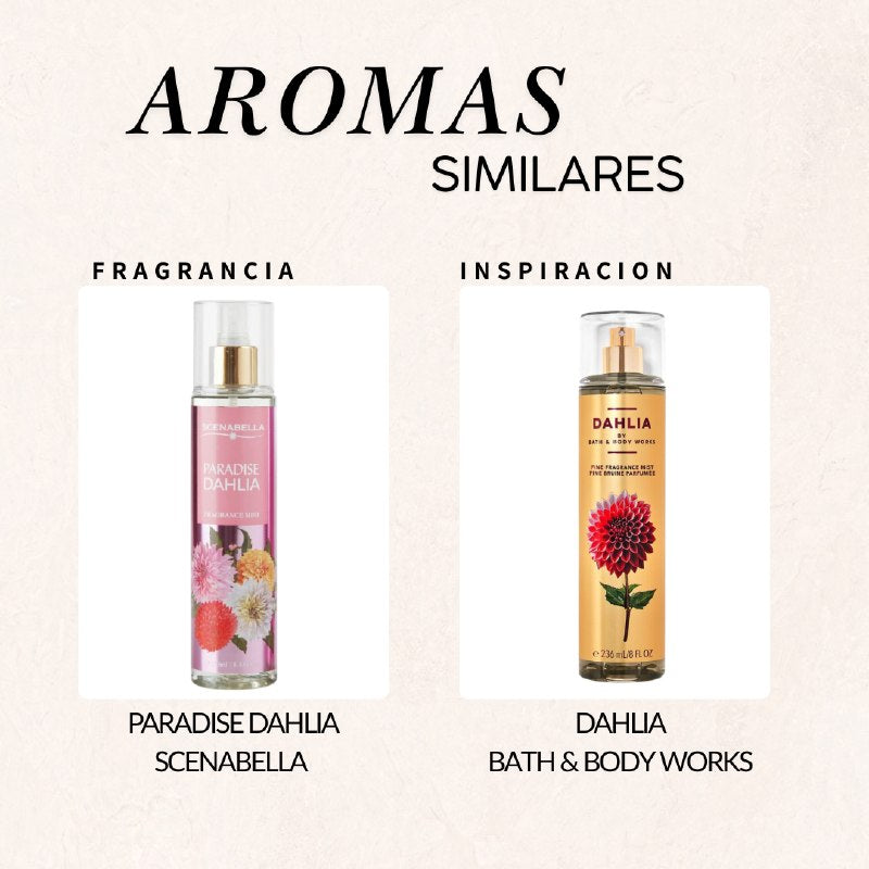 SPLASH SCENABELLA PARADISE DAHLIA 250ML (M) (AROMA SIMILAR BATH & BODY WORKS DAHLIA)