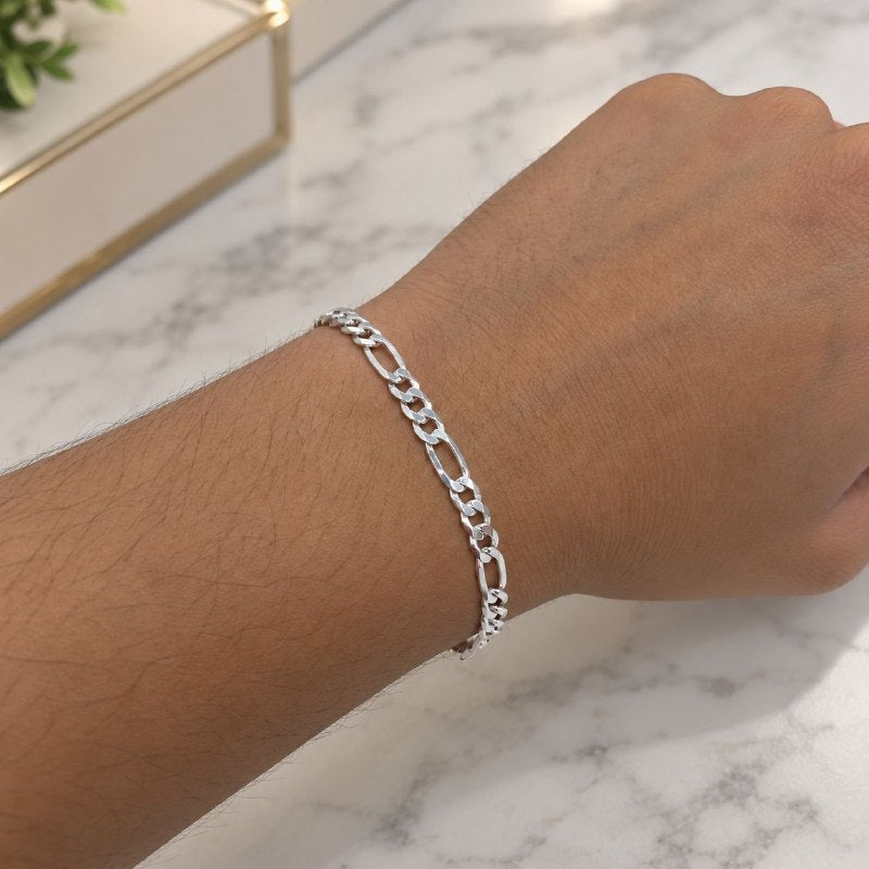 PULSERA DE PLATA 9.25 PARA HOMBRE MEDIDA 21CM PESO 3.8G