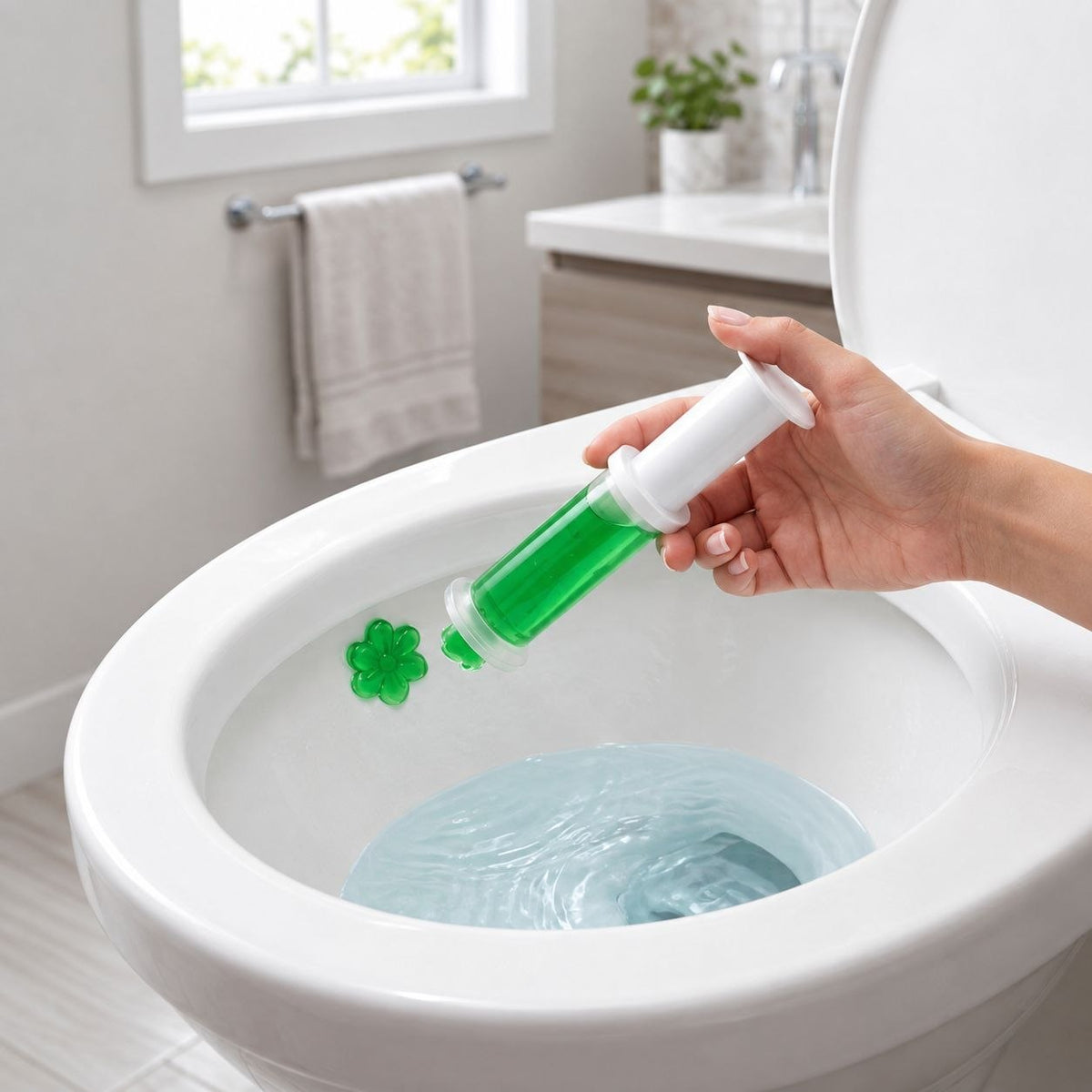 GEL DE LIMPIEZA Y AROMATIZANTE PARA INODOROS AROMA PINO AIRFUSION 45.6G