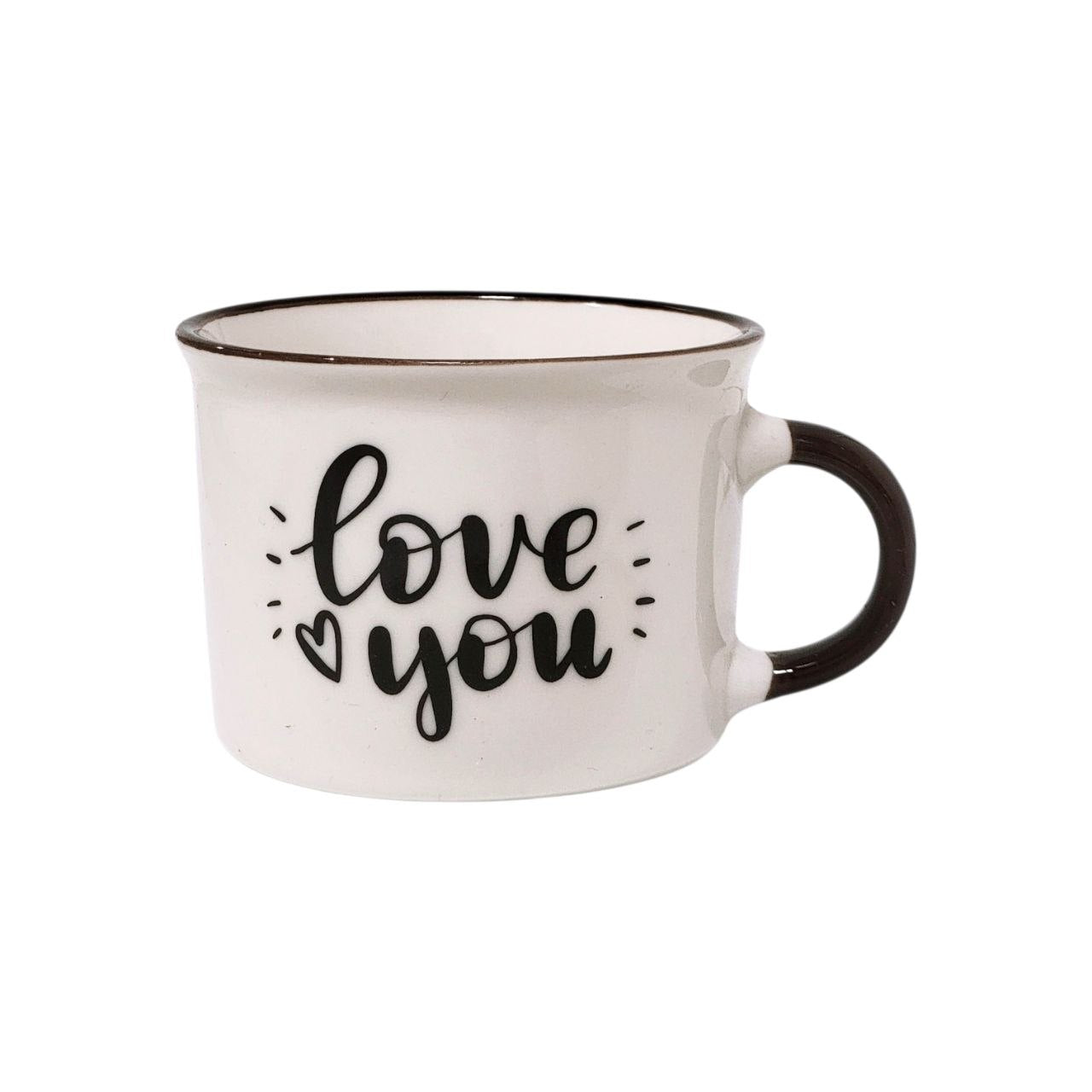 TAZA DE PORCELANA PREMIUM CON DISEÑO DE CALIGRAFIA
