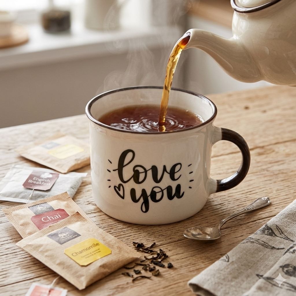 TAZA DE PORCELANA PREMIUM CON DISEÑO DE CALIGRAFIA