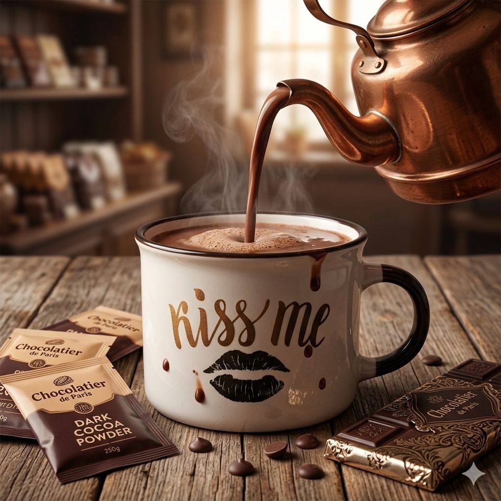 TAZA DE PORCELANA PREMIUM CON DISEÑO DE CALIGRAFIA