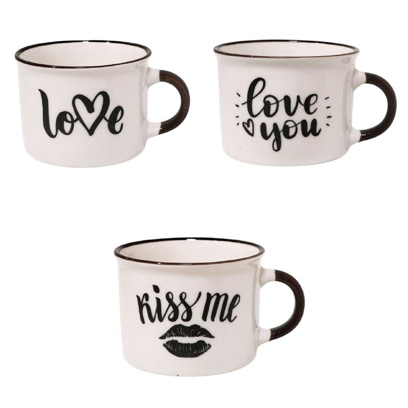 TAZA DE PORCELANA PREMIUM CON DISEÑO DE CALIGRAFIA
