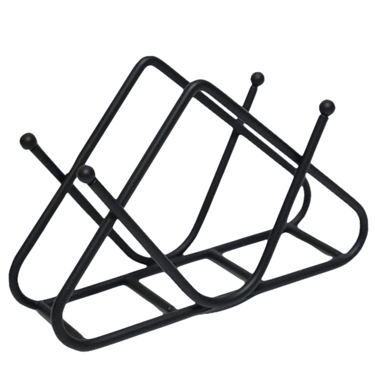 SERVILLETERO DE MESA ESTILO GEOMETRICO INDUSTRIAL ACABADO NEGRO MATE 11X17CM