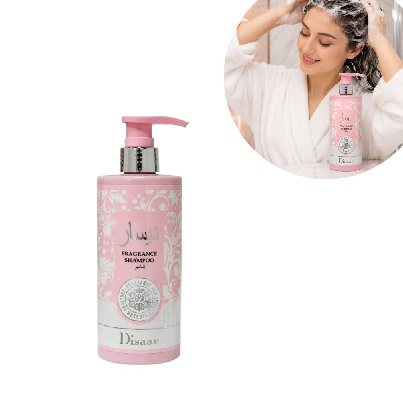 SHAMPOO LIMPIADOR AROAMTICO NUTRITIVO Y FORTALECEDOR DISAAR 300ML (AROMA SIMILAR LATTAFA YARA)