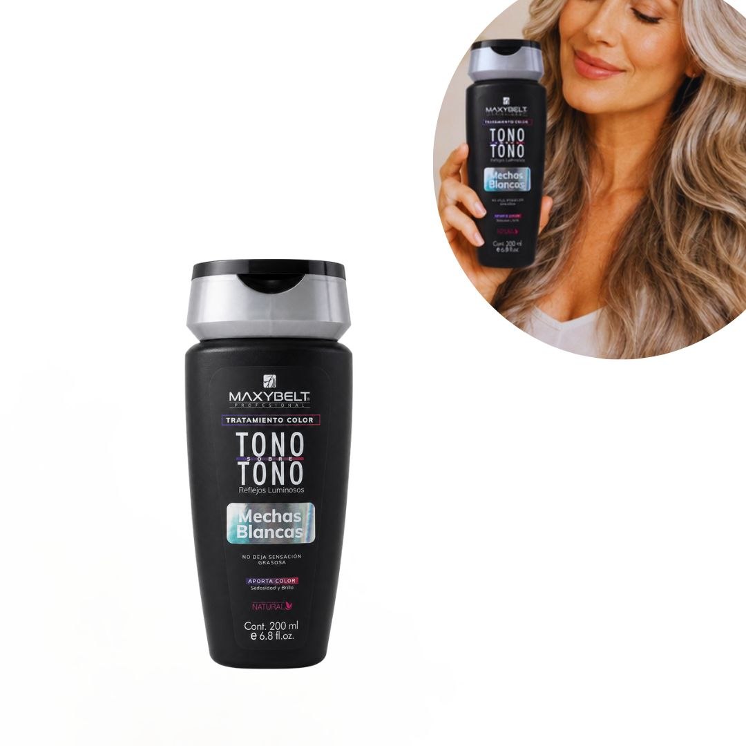 TRATAMIENTO DE COLOR TONO SOBRE TONO MECHAS BLANCAS MAXYBELT PROFESSIONAL 200ML 1 UND