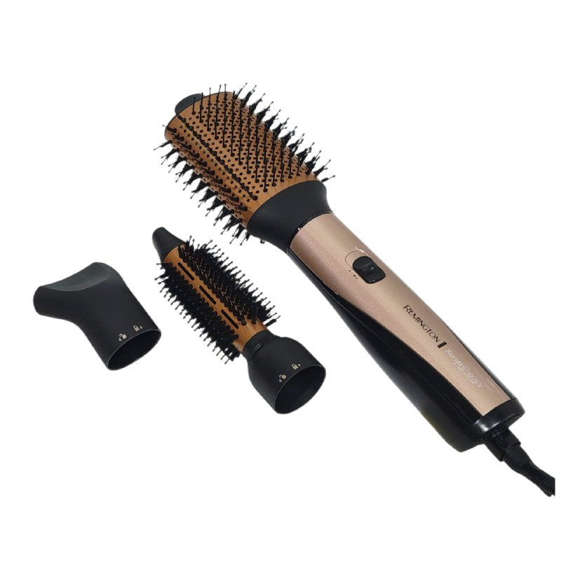 CEPILLO SECADOR DE CABELLO 3 EN 1 CON CABEZALES INTERCAMBIABLES DE QUERATINA Y ACEITE DE ARGAN REMINGTON