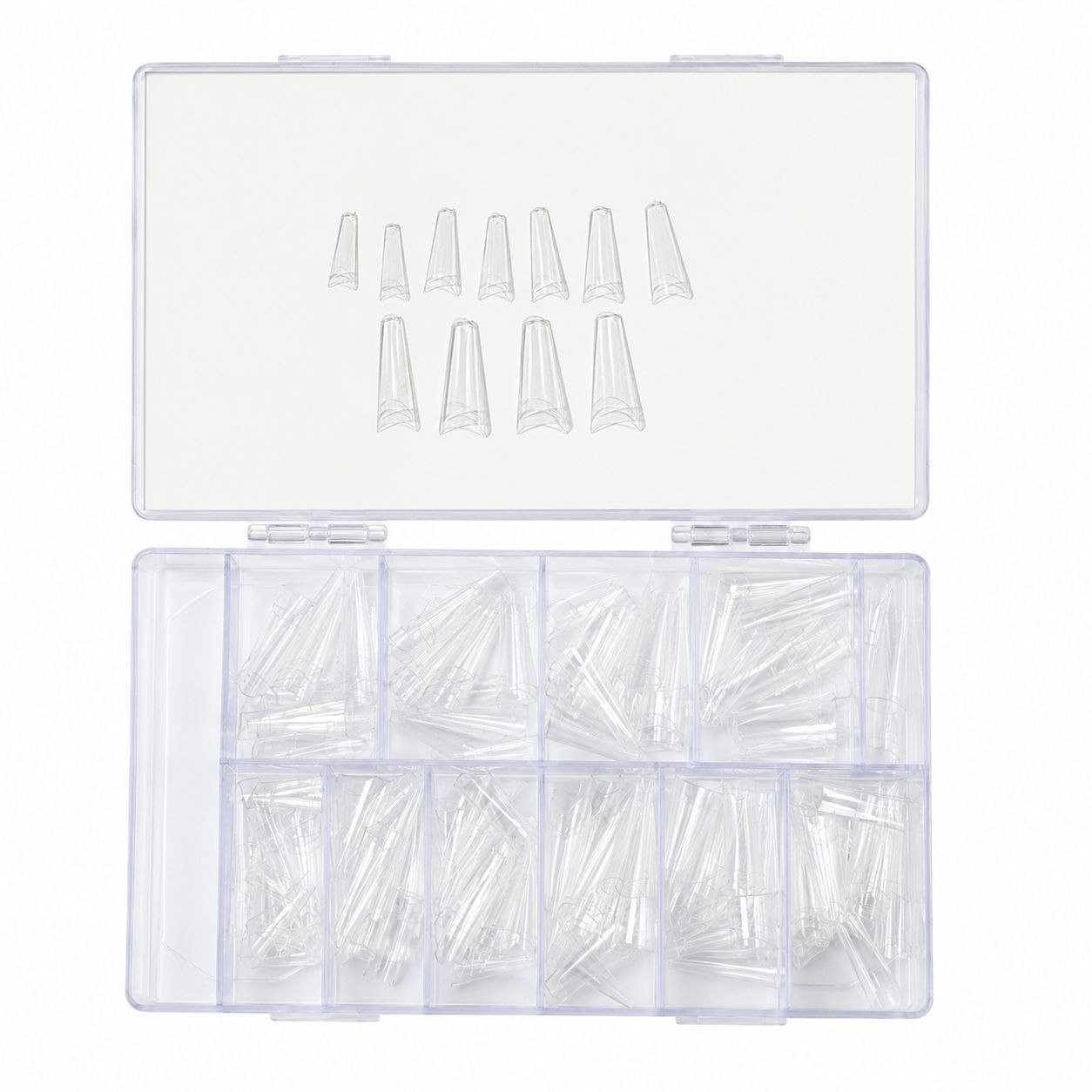 TIPS DE GEL SUAVE FORMA COFFIN TRANSPARENTES QUEENIGHT 500PCS