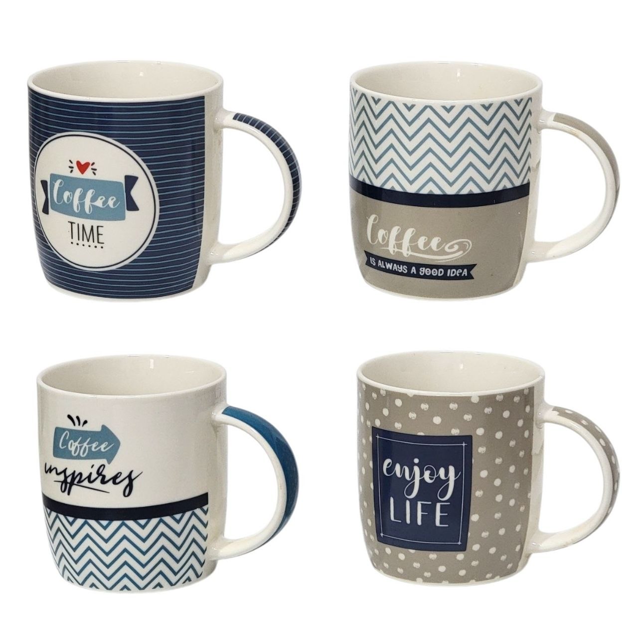 SET DE TAZAS DE CERAMICA 4PCS LIFEART360ML