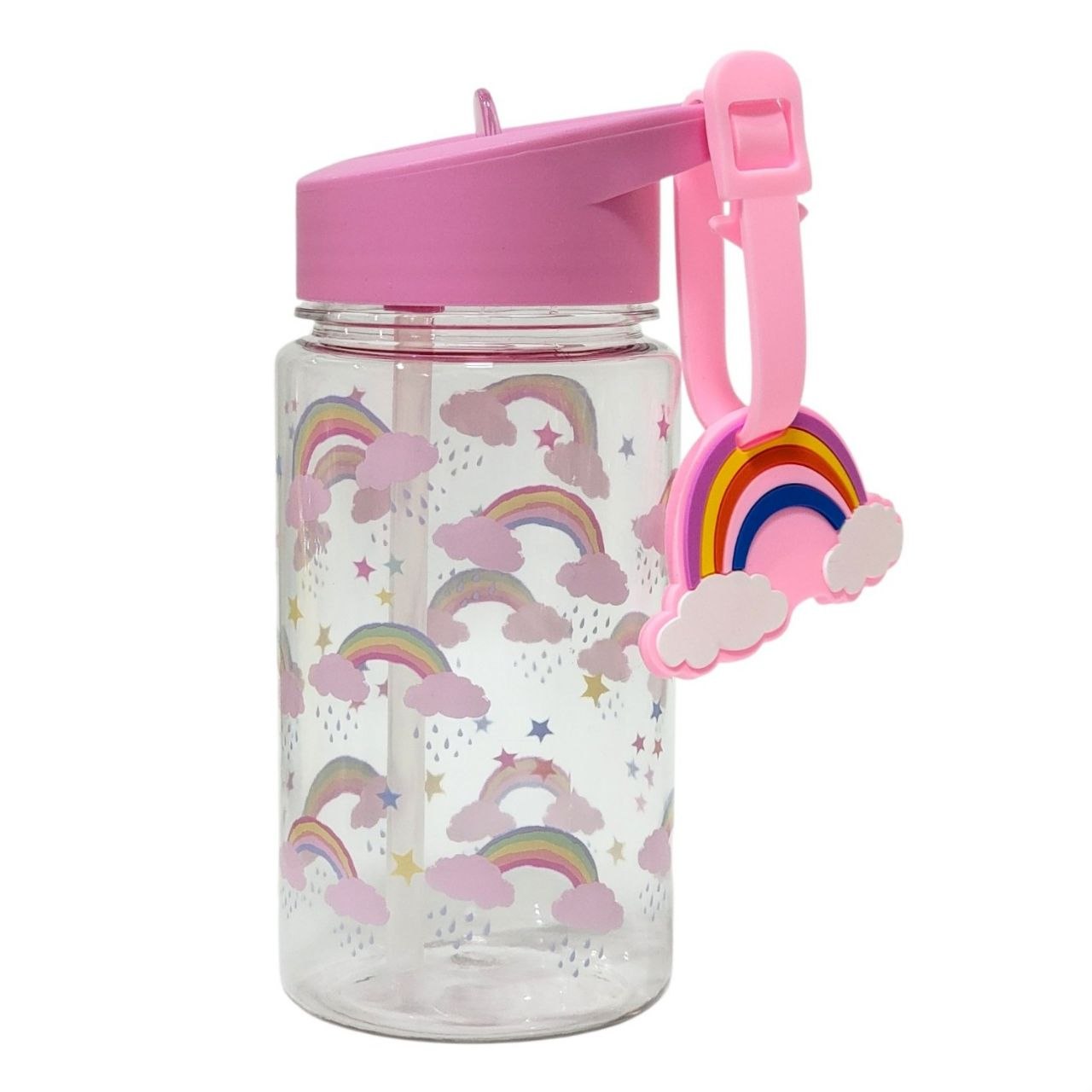 BOTE DE AGUA CON DISEÑO INFANTIL DE ARCOIRIS LIFE ART