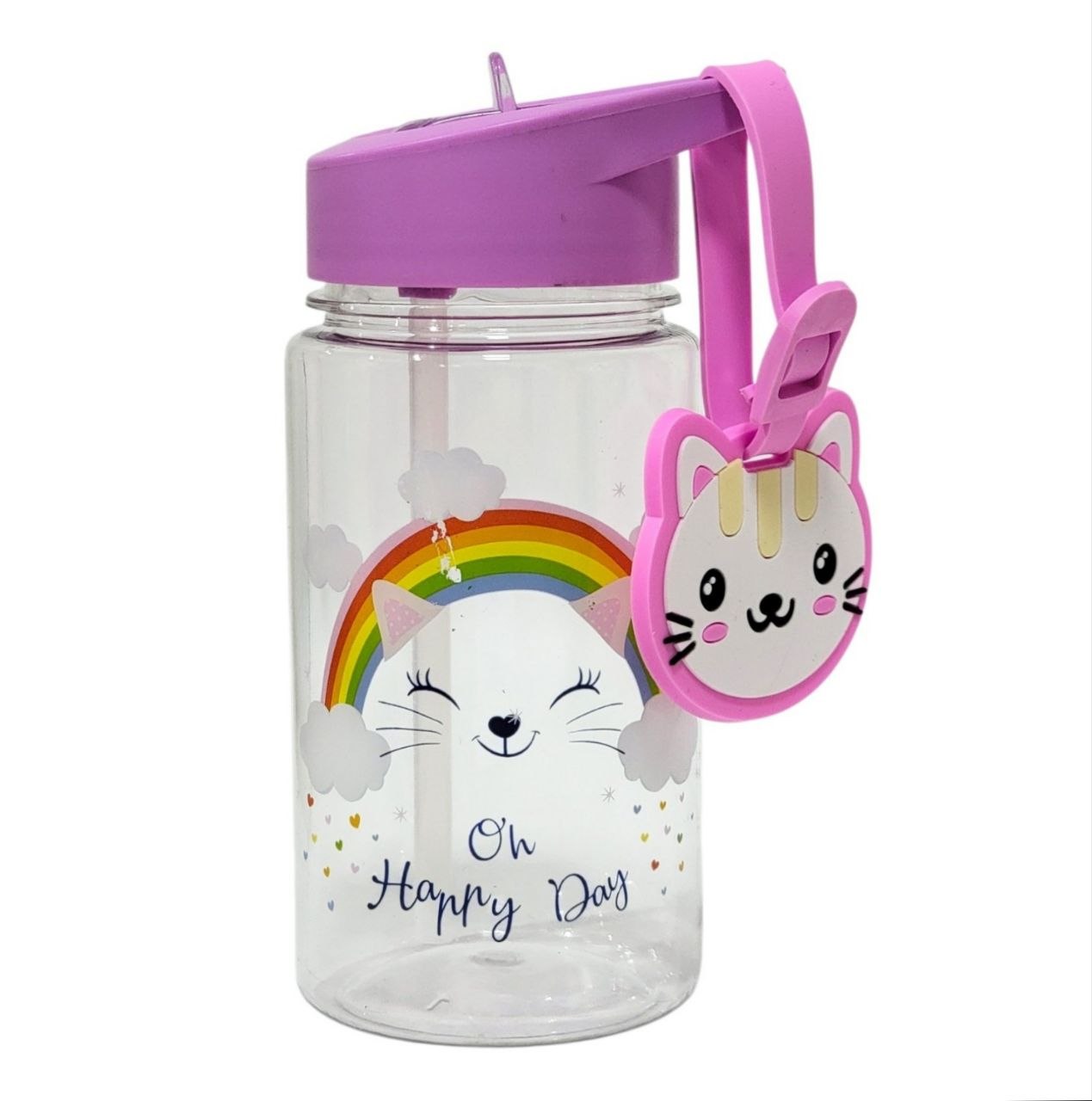 BOTE DE AGUA CON DISEÑO INFANTIL GATITO LIFE ART