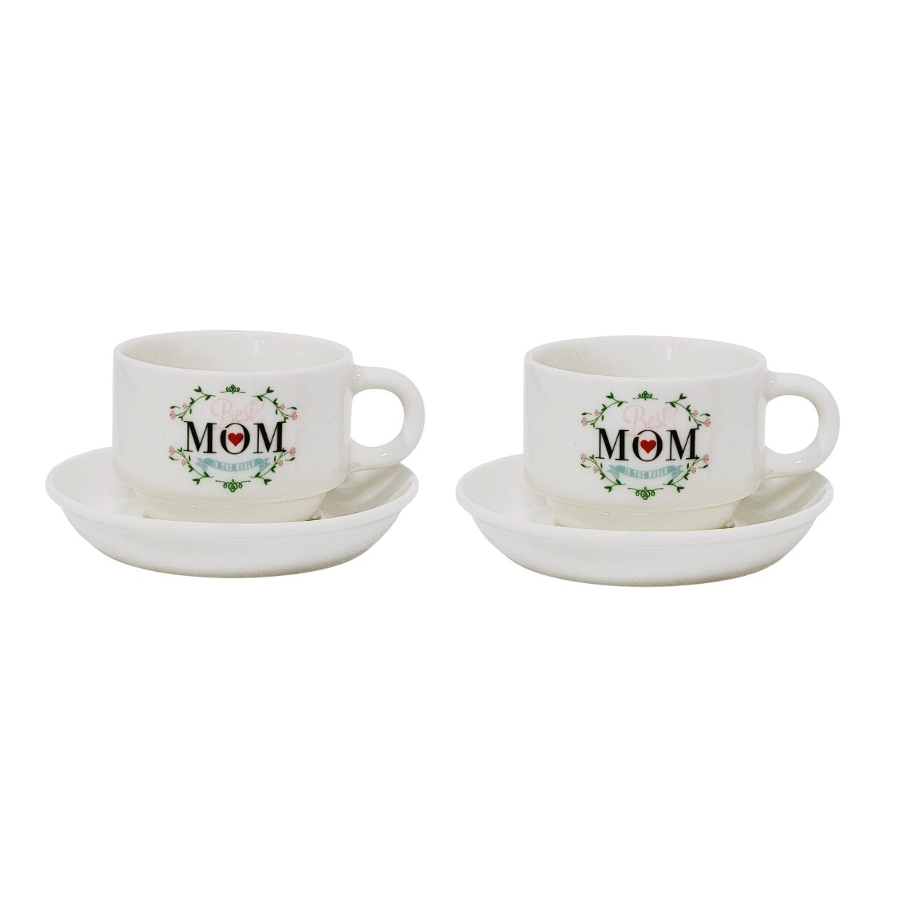SET DE REGALO DE MINI TAZAS Y PLATOS PARA MAMÁ 4PCS BENELI HOME