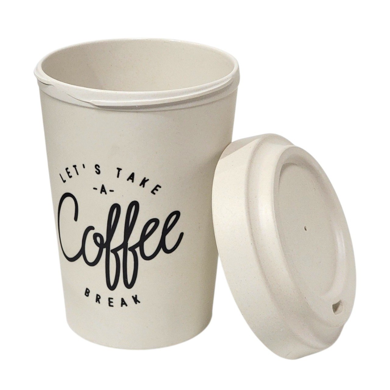 VASO PORTATIL REUTILIZABLE CON FIBRAS DE BAMBU Y SILICONA LIFE ART 450ML