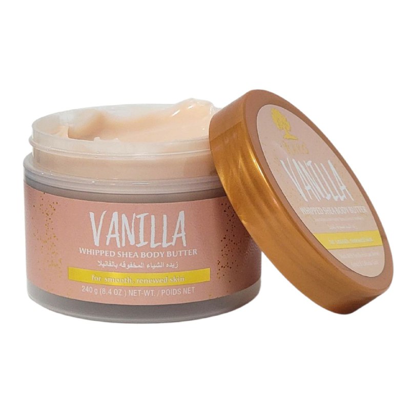 MANTECA CORPORAL DE TEXTURA BATIDA CON MANTECA DE KARITE Y ESENCIA DE VAINILLA RAKO 240G