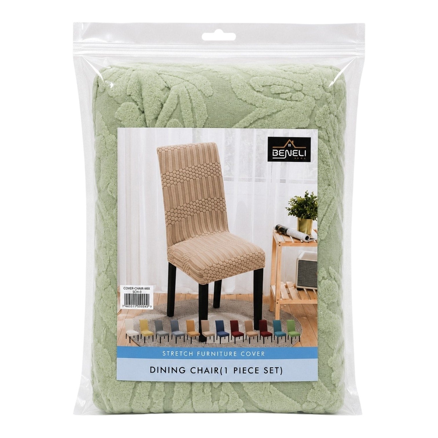 FUNDA ELÁSTICA PROTECTORA Y RENOVADORA PARA SILLAS DE COMEDOR BENELI HOME AJUSTABLE
