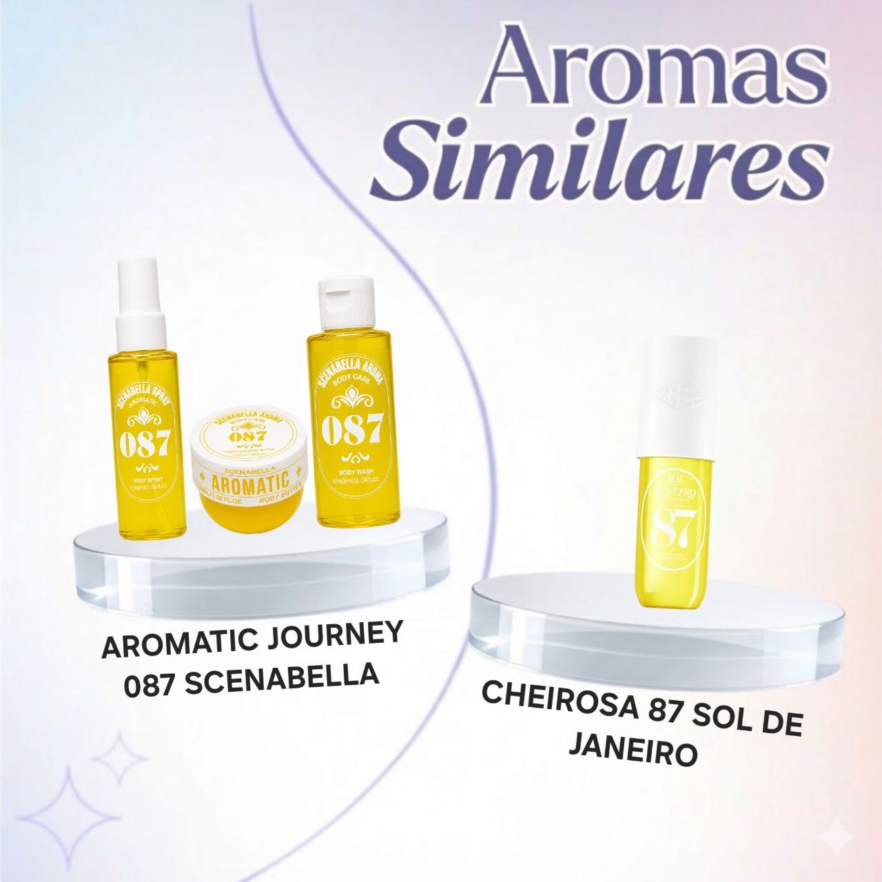 SET SCENABELLA AROMATIC JOURNEY 087 BODY SPRAY 40ML CREMA CORPORAL 30ML GEL DE DUCHA 60ML (M) (AROMA SIMILAR A SOL DE JANEIRO CHEIROSA 87)