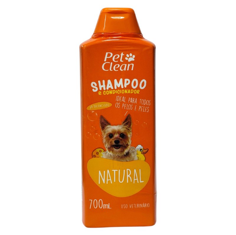 SHAMPOO Y ACONDICIONADOR PARA PERROS PARA TODO TIPO DE PELAJE CON EXTRACTO DE MARACUYA PET CLEAN 700ML