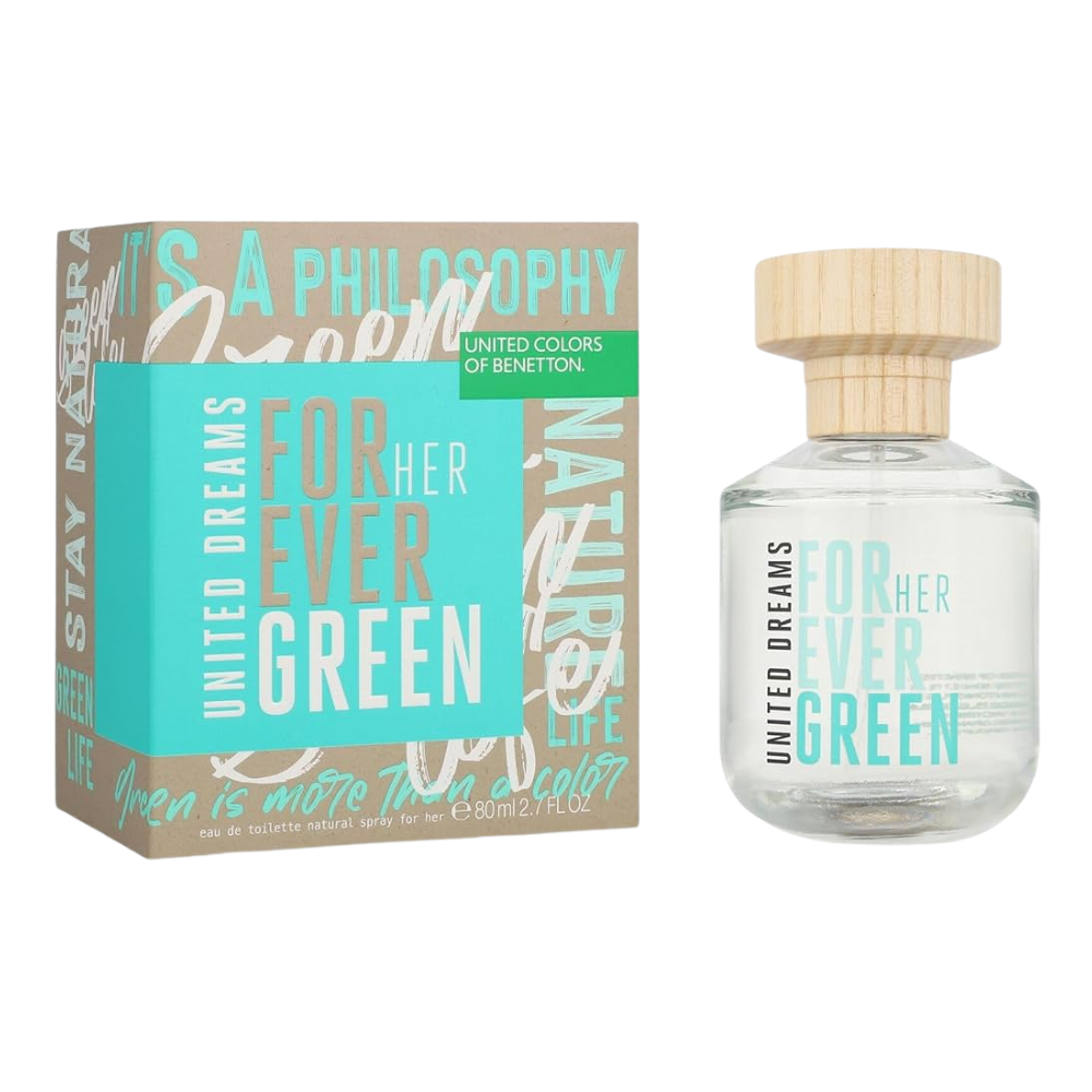 UNITED COLORS OF BENETTON UNITED DREAMS FOREVER GREEN FOR HER EDT 80ML (M)