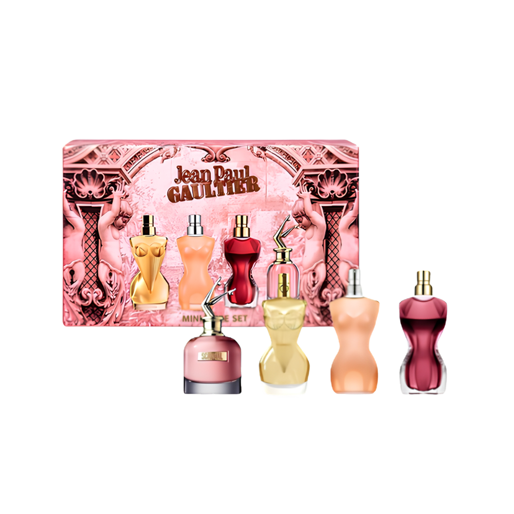 SET MINI JEAN PAUL GAULTIER MINIATURES SET GAULTIER DIVINE EDP 6ML CLASSIQUE EDT 6ML LA BELLE EDP 6ML SCANDAL EDP 6ML (M)