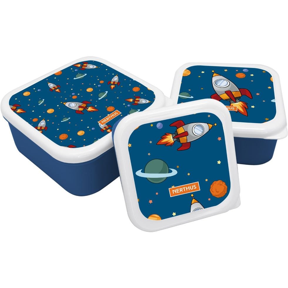 SET DE RECIPIENTES PANAS PARA ALIMENTOS HERMETICOS CON DISEÑO DE ESPACIO 3PCS NERTHUS