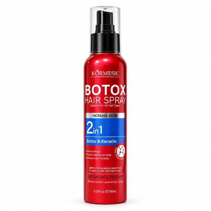 TRATAMIENTO CAPILAR EN SPRAY DE BOTOX Y KERATINA 2 EN 1 SIN ENJUAGUE KORMESIC 150ML