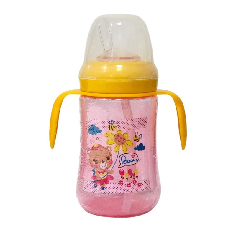 VASO ENTRENADOR ANTIDERRAME CON VALVULA ANTICOLICO PARA BEBES SMILY BABY 250ML