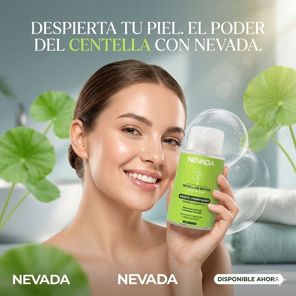 AGUA MICELAR LIMPIADORA Y DESMAQUILLANTE CON EXTRACTO DE CENTELLA ASIATICA NEVADA 200ML