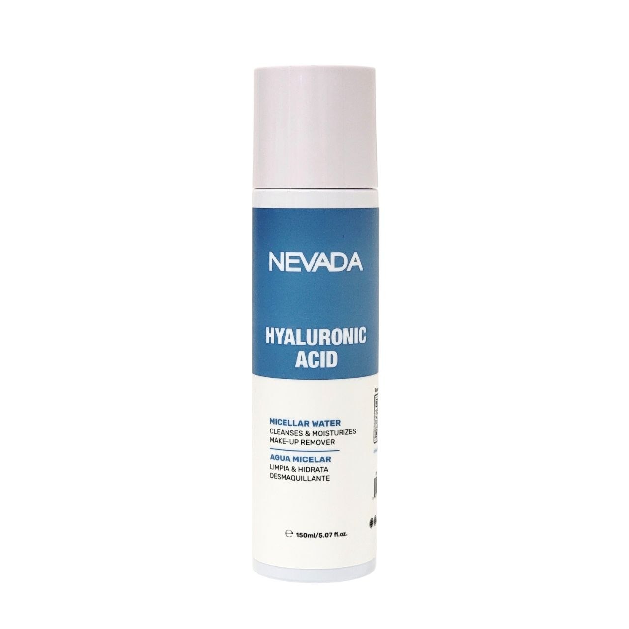 AGUA MICELAR LIMPIADORA Y DESMAQUILLANTE HIDRATANTE CON ACIDO HIALURONICO NEVADA 150ML