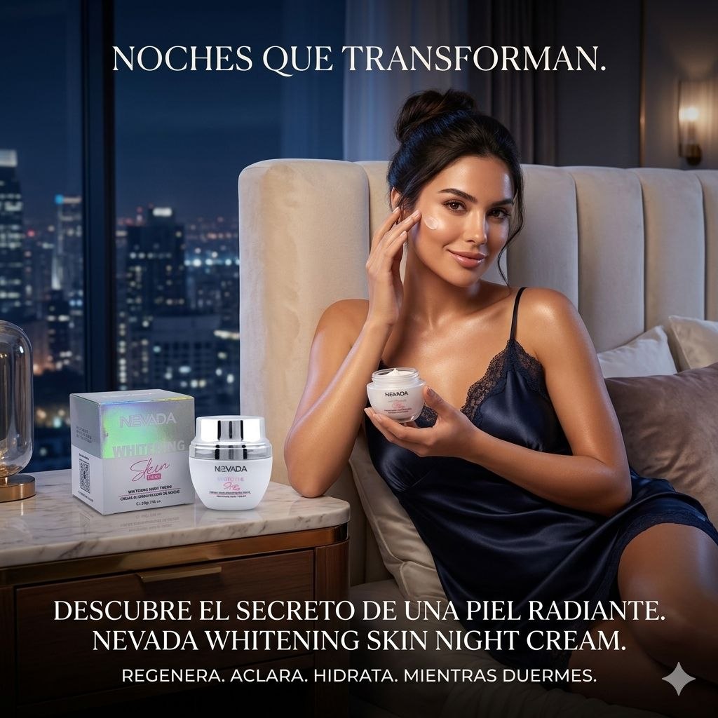 CREMA FACIAL BLANQUEADORA DE NOCHE ANTIMANCHAS CON NIACINAMIDA Y ARBUTINA NEVADA 50G