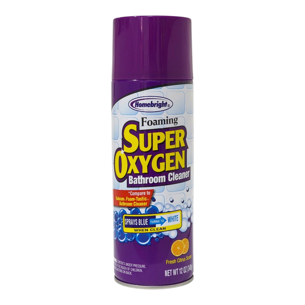 LIMPIADOR DE BAÑOS ESPUMOSO CON SUPER OXIGENO HOMEBRIGHT 340G
