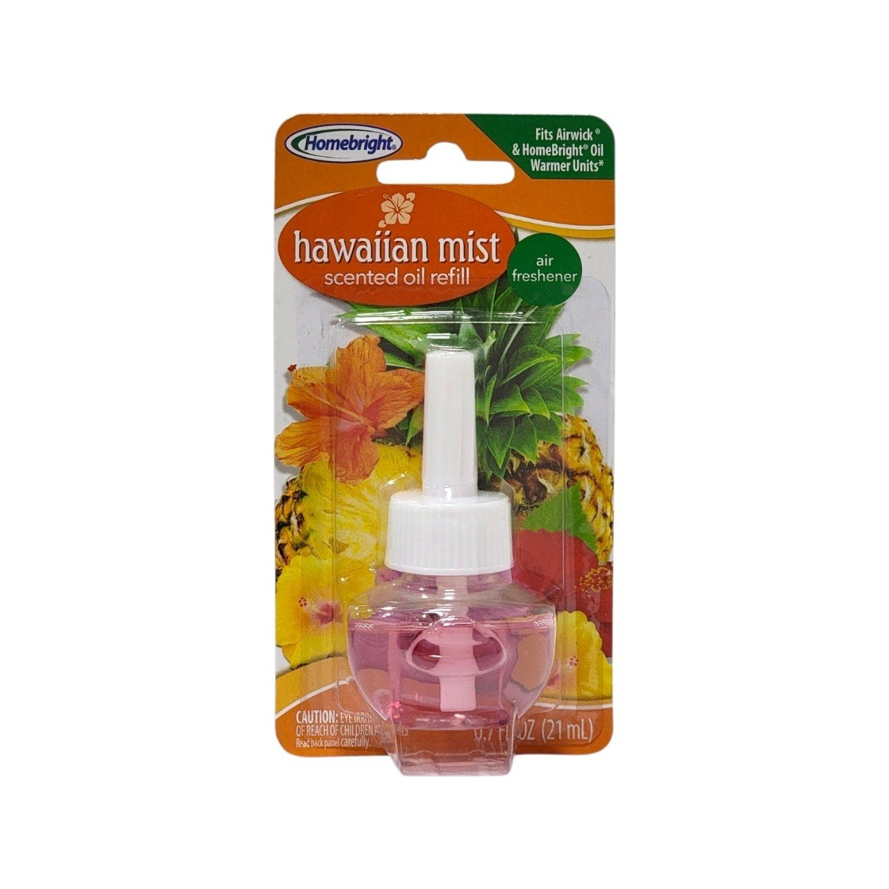 REPUESTO PARA AMBIENTADOR ELECTRICO DE ACEITE AROMA A BRISA HAWAIANA HOMEBRIGHT 21ML