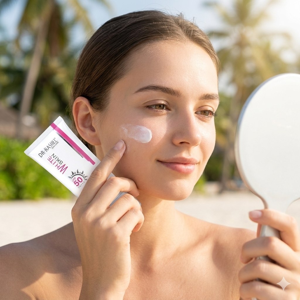 PROTECTOR SOLAR ACLARANTE Y ANTIMANCHAS CON NIACINAMIDA Y VITAMINA A SPF50 PA+++ DR RASHEL 50G