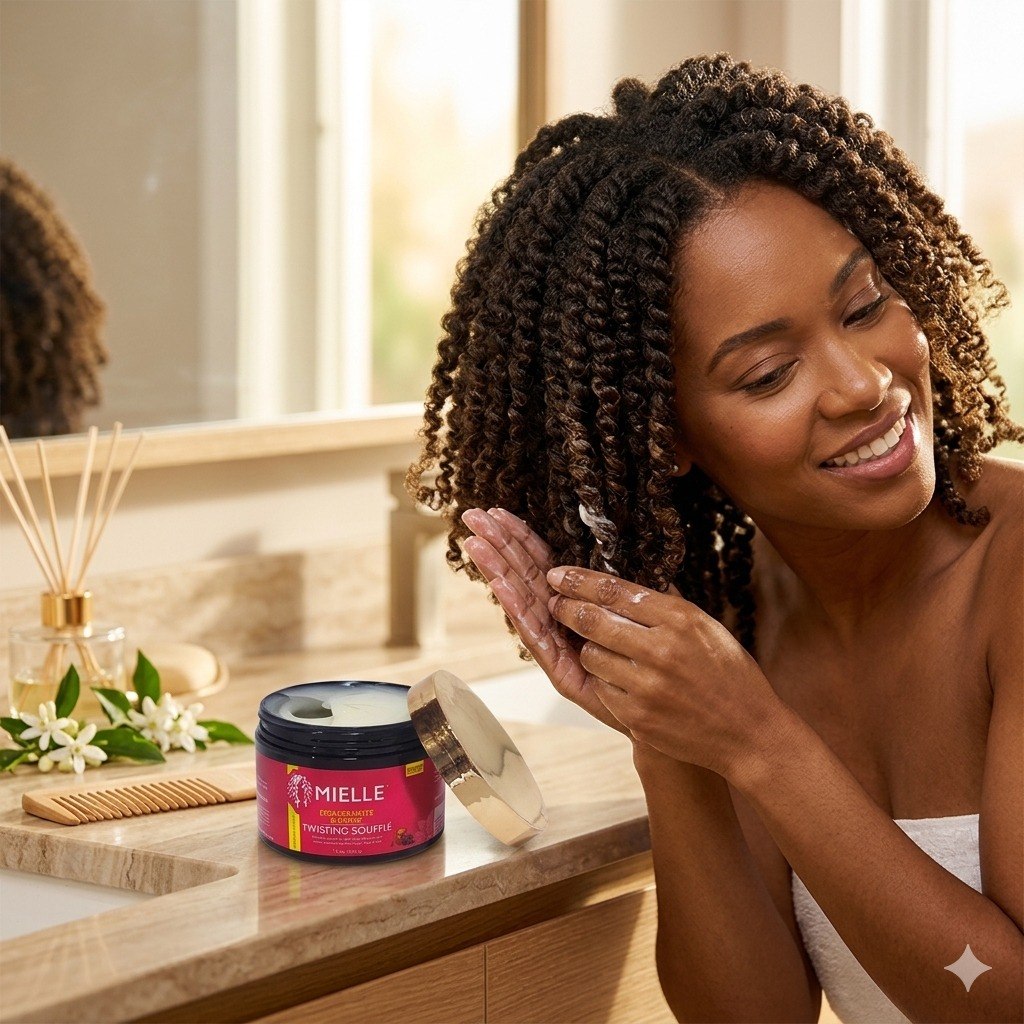 CREMA PARA PEINAR PARA DEFINICION DE TRENZAS Y TWISTS CON EXTRACTO DE GRANADA Y MIEL MIELLE 340GML