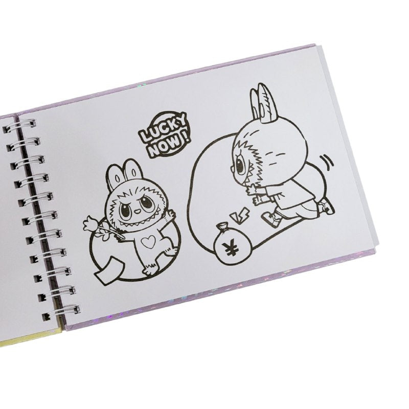LIBRO PARA COLOREAR DIVERTIDO DE 48 PAGINAS PARA NIÑOS DE LABUBU COLORING BOOK 15X22CM