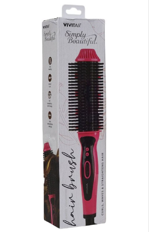 CEPILLO PARA EL CABELLO PARA HACER RIZOS, ONDAS Y ALISADOS CABLE GIRATORIO 360° VIVITAR SIMPLY BEAUTIFUL