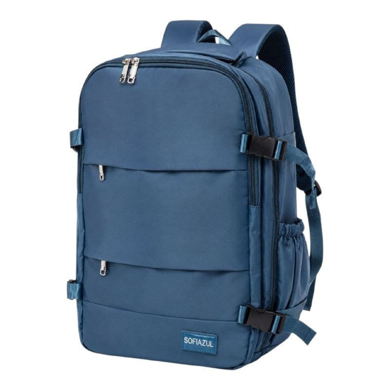 MOCHILA DE VIAJE CON COMPARTIMIENTO PARA LAPTOP Y CALZADO SOFIAZUL 31X35X20CM