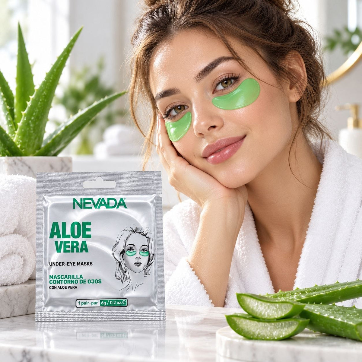 PARCHES DE OJOS HIDRATANTES CON EXTRACTO DE ALOE VERA NEVADA 6G